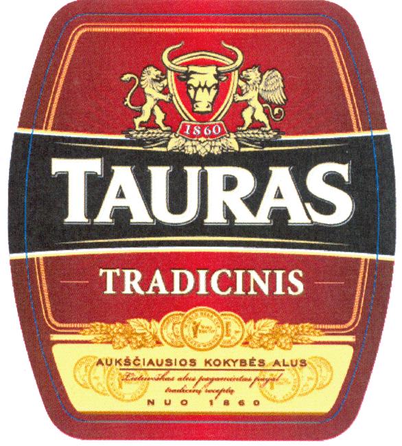 Prekės ženklas: TAURAS TRADICINIS 1860 AUKŠČIAUSIOS KOKYBĖS ALUS